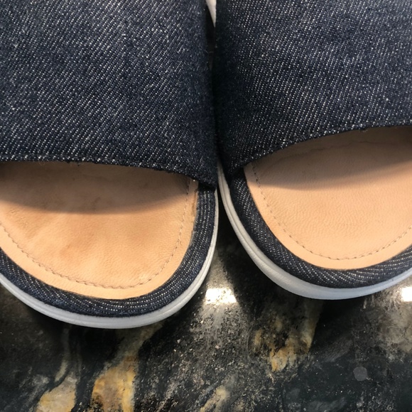 Fitflop Women Sandal Loosh Luxe Slide Size 6 Blue Denim - Picture 8 of 10